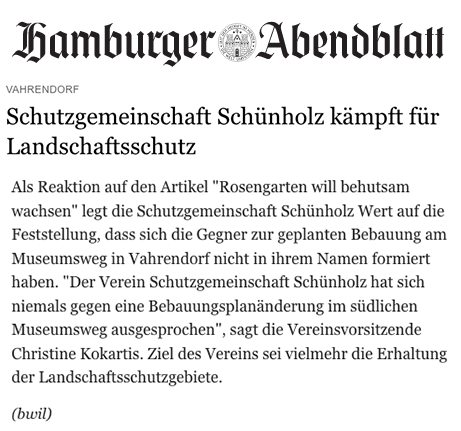 Schutzgemeinschaft Schünholz kämpft für Landschaftsschutz